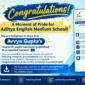 Avvya Gupta research paper publication achievement - Aditya English Medium School